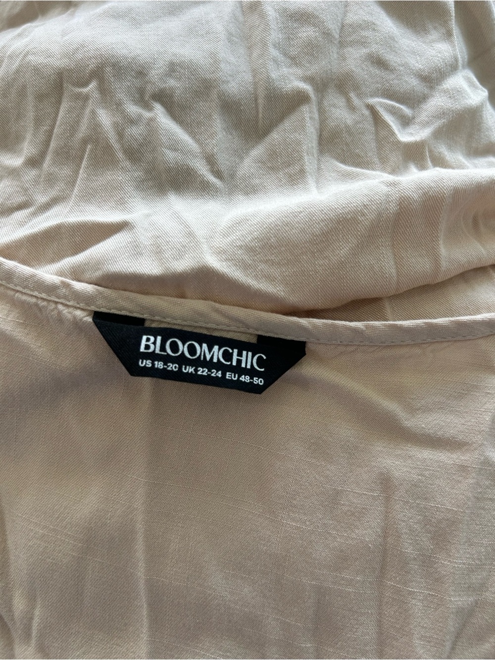 BloomChic Neutral Beige Rayon Tee - Picture 5 of 6